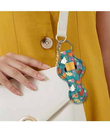 Chapstick Holder Keychain for Women & Kids | Lipstick & Lip Gloss Holder Gifts - Cute Chicken Flower Design - Buy Online on GoSupps.com