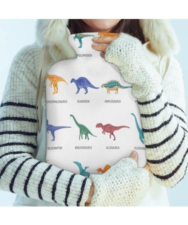 Dinosaur Heat Bottle with Fluffy Cover - 2L Hot Water Bottle for Cozy Nights Pain Relief for Back Neck & Shoulders - Buy Online on GoSupps.com