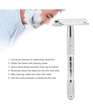 Double Edge Razor - Old Fashioned Manual Zinc Alloy Razor for Men | Washable Barber Shop Quality for Home Use - Buy Online on GoSupps.com