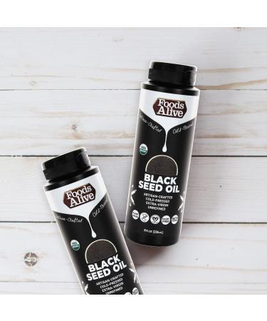 Foods Alive Organic Black Seed Oil Black Cumin Oil Artisan Cold-Pressed Oil Omega 3 6 9 Extra-Virgin Unrefined 8 Fl Oz (Pack of 1) - Buy Online on GoSupps.com
