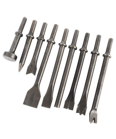 KUNTEC 9Pcs Pneumatic Chisel Tool Air Hammer Punch Chipping Bits Set 0.39 Inches Round Style Shank - Buy Online on GoSupps.com