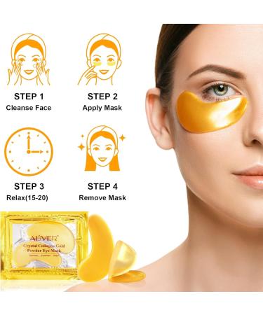 24K Gold Eye Pads - Collagen Under Eye Mask Under Eye Gel Patches for Anti Aging Anti Wrinkle Reduce Eye Bags and Puffy Eyes Dark Circles Hydrating Moisturizing Skincare (25 Pairs Gold) - Buy Online on GoSupps.com