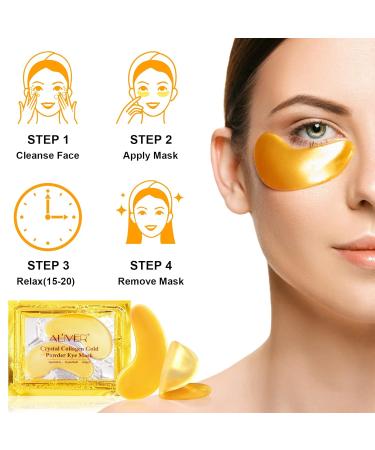 Buy LKSJBQ 24K Gold Eye Pads - 20 Pairs for Dark Circles & Puffiness Hyaluronic Acid & Collagen Rich Moisturizing Eye Masks - Buy Online on GoSupps.com