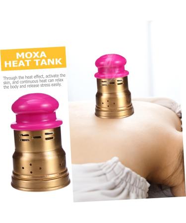 Homsfou Moxibustion Box Set - 2 Mini MoXA Pot Holders & Gear Holder - Copper Moxa Cone Holders - Ideal Moxibustion Device for Body Relief - Buy Online on GoSupps.com
