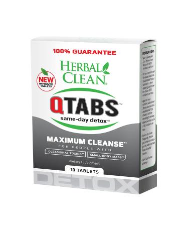 Herbal Clean - QTabs Same-Day Detox  Portable and Discreet  10 Tablets