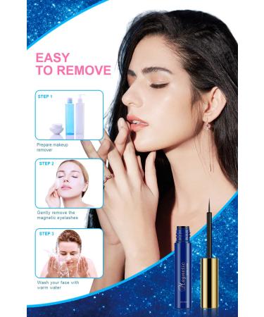 Magnetic Eyelashes with Eyeliner Set - 3D Natural Look, No Glue Needed (7 Pairs) - Buy Online on GoSupps.com