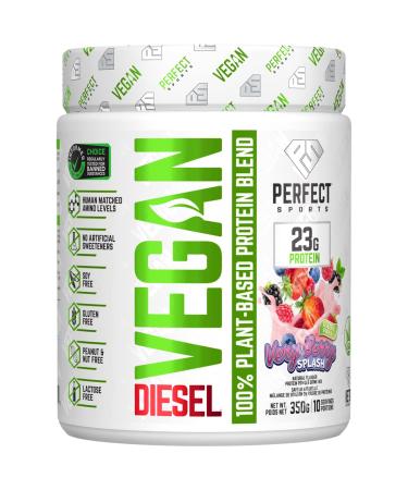 PERFECT Sports - DIESEL Vegan 100% Plant-Based Protein Powder Very Berry Splash (10 Servings 350g) Very Berry Splash 350g