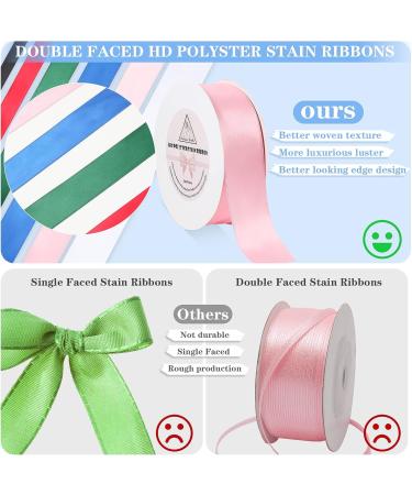 3/8 Pink Double Faced Satin Ribbon 50 Yards - Ideal for Wedding, Gift Wrapping, Floral Arrangements & Crafts - Buy Online on GoSupps.com