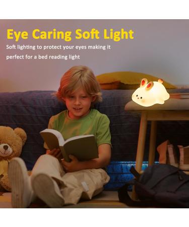 OkiyiD Bunny Night Light - Cute Rabbit Lamp for Nursery, Touch Control, Dimmable, Rechargeable - Perfect Birthday Gift for Boys and Girls - Buy Online on GoSupps.com