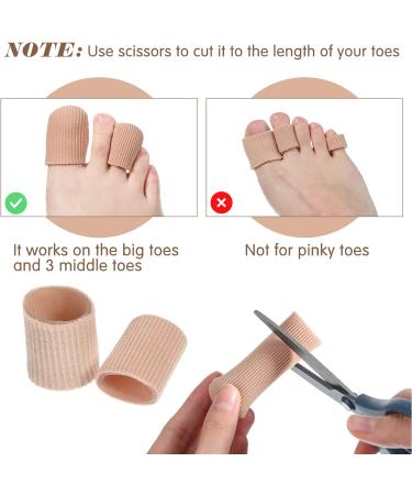 Gel Toe Caps (18 Pack) - Pain Relief for Corns, Blisters, Callus, Ingrown Toenails - Fabric Sleeve Protectors - Large & Medium Sizes - Buy Online on GoSupps.com