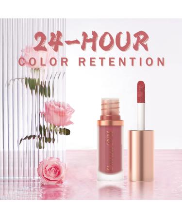 6Pcs Matte Liquid Lipstick Set - Brown Nude Pink Mauve Red Maroon - Long Lasting & Waterproof Lip Gloss Gift for Women - Matte Makeup Beauty Cosmetics - Buy Online on GoSupps.com
