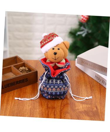 LABRIMP Christmas Sack 1pc Portable Storage Dining Bags Bear Candy for Ornament Decor Party Knitted Kids Fabric Bag - Buy Online on GoSupps.com
