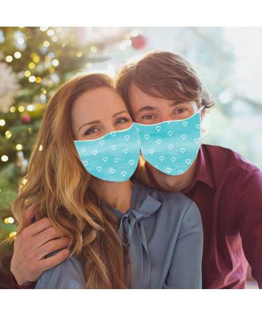 2PCS Comfortable Windproof mask Cute Sweet Heart Shapes On Blurry Background Romantic Love Valentines Day Printed Facial decorations for adult - Buy Online on GoSupps.com