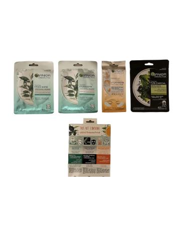 Garnier skin active face mask 4 in 1 detox pampering kit
