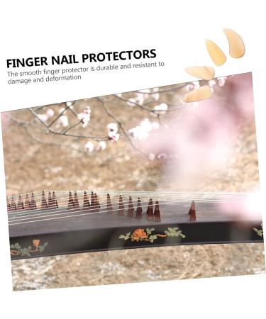 POPETPOP 8 Pcs Guzheng nail pieces lute instrument false nail tips instrument fake nails Finger Protectors guitar picks guitar for kids Portable Guzheng Nails Plicks horns child Sadhu thumb 2.7X1.2X0.1CM Yellow - Buy Online on GoSupps.com