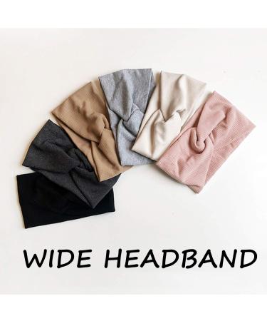 Shop 6 Multicolored Wide Twisted Women's Elastic Headbands - Perfect for Sports Yoga & Everyday Hair Accessories - Buy Online on GoSupps.com
