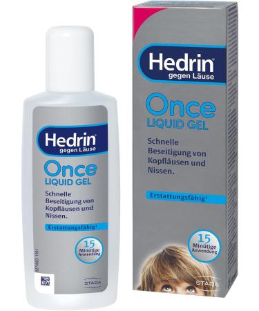 Hedrin Once - Liquid Gel - liquid lice gel - fast removal of head lice and nisses with just one application - clinically documented effectiveness - 1 x 100 ml - Buy Online on GoSupps.com