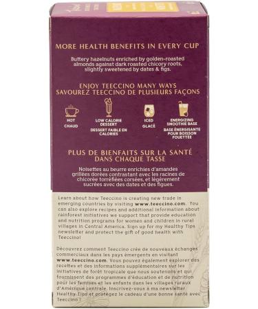 Teeccino Herbal Tea Hazelnut Rich & Roasted Herbal Tea That s Caffeine Free & Prebiotic for Natural Energy 25 Tea Bags - Buy Online on GoSupps.com
