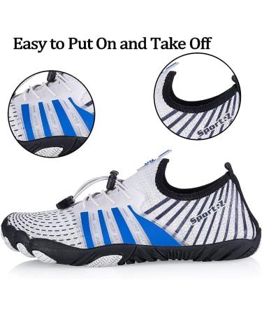 PAGE ONE Unisex Adult Water Shoes | Quick Dry Beach Sports Socks for Swim Diving Surf - Light Grey | Size 13.5 Women/12 Men - Buy Online on GoSupps.com