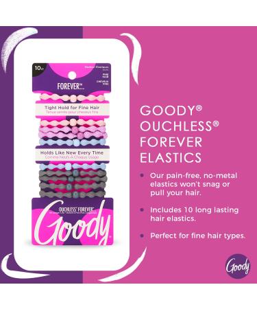 GOODY Ouchless Forever Elastics Hair Accessories - Assorted 10 Count (Fine Hair) - Buy Online on GoSupps.com