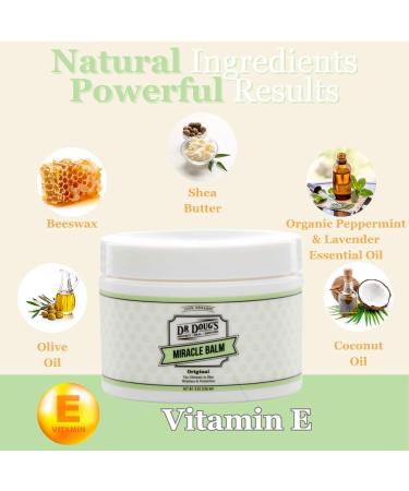 Dr. Doug's Original Miracle Balm Hydrating All-Natural & Toxin-Free Skin Care | Organic Handmade Balm for Dry Itchy Skin | Cruelty-Free & Paraben-Free Formula 8 Ounce (Pack of 1) - Buy Online on GoSupps.com