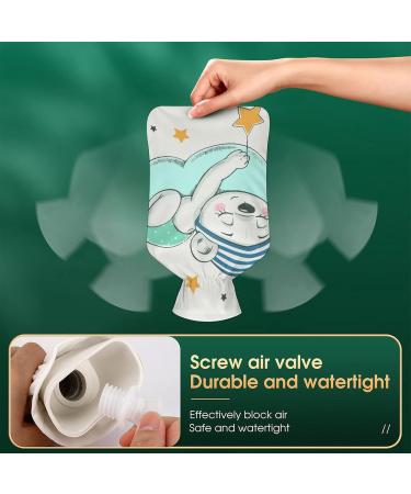Bear Hot Water Bottle with Plush Cover - Comfortable Hand Warmer for Adults & Children | 26.5x15.3cm | International Shipping - Buy Online on GoSupps.com