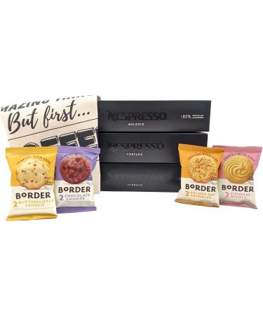 Nespresso Vertuo Coffee Capsules - Stormio Fortado Melozio - 3 Boxes (30 Pods) Bundled with Border Biscuits & Giftable Tote Bag - Buy Online on GoSupps.com