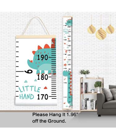 Kids Height Growth Chart Wall Hanging - Dinosaur Theme - 79 x 7.9 inches - Measure Baby Girls Boys Toddlers Bedroom Decor - Buy Online on GoSupps.com