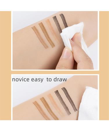 2Pcs Magical Precise Waterproof Natural Microblading Eyebrow pen with 4 Fork Tip Pencil Natural Looking Brows Effortlessly and Stays on All Day-Gray brown - Buy Online on GoSupps.com