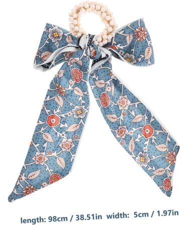 minkissy Floral Headband Hair Ribbons Satin Ribbon Bow Hair Rope Girl Bows for Hair Blue Scrunchie Retro Hair Rope Hair Accessories Hair Tie Retro Hair Tie Miss Fabric Holder Flowers - Buy Online on GoSupps.com