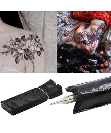 SOTICA Tattoo Pen Covers 200PCS - Waterproof Disposable Black Bags for Machine Pen - 200 Clear Sleeves Included - Buy Online on GoSupps.com