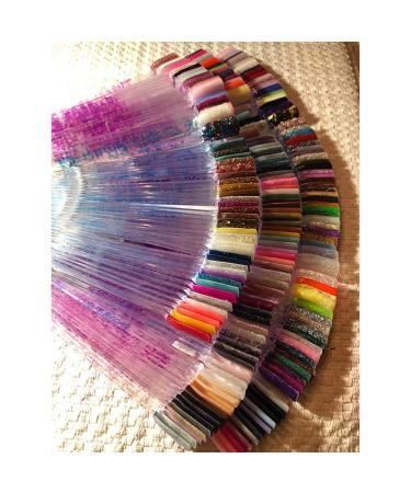 Hedume 12 Set Clear Nail Swatches Sticks - 600 Tips with Split Ring Holder | Transparent Fan-shaped Nail Art Tips for Display and DIY - Buy Online on GoSupps.com
