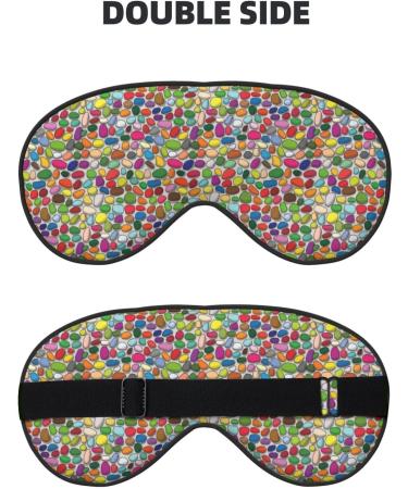 Buy Pebble Colorful Background Sleep Mask | Adjustable Double-Sided Eye Mask for Comfortable Sleep | Soft Covers Reduce Eye Edema - Buy Online on GoSupps.com