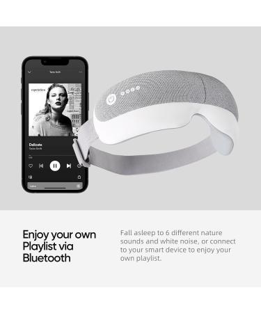 Buy Eye Massager with Heat & Vibration | 5 Modes Heated Eye Mask for Migraine Relief | Bluetooth Music | Relax & Reduce Eye Strain | Perfect Gift for Men & Women - Buy Online on GoSupps.com