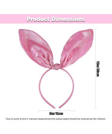 Sequin Cat Ears Headbands and Bunny Ear Headbands Shiny Hairbands Glittery Hair Hoops Hair Accessories for Easter Daily Wearing Party Decoration and Cosplay Accessories (Pink) - Buy Online on GoSupps.com