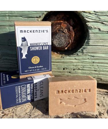 MACKENZIE S Mariner s Spice Shower Bar - Natural Cinnamon Ginger Clove Soap - Perfect Gifts for Fishermen & Men & Women - 5.5 oz - International Shipping Available - Buy Online on GoSupps.com
