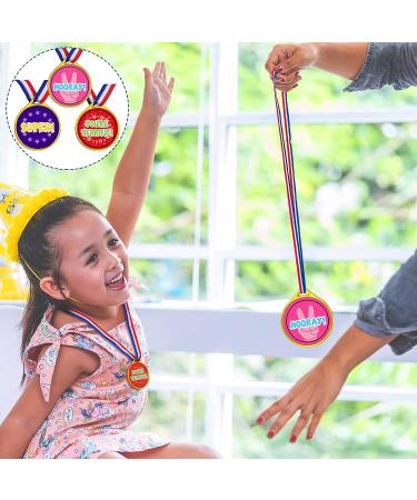 Gejoy 60-Piece Olympic Style Plastic Award Medals Assortment for Kids - Sports, Talent Shows, Gymnastics, Birthdays - Buy Online on GoSupps.com