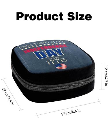 GIAPB Period Bag - Sanitary Napkin Storage & Makeup Pouch | Independence Day Picture Color3066 - Buy Online on GoSupps.com