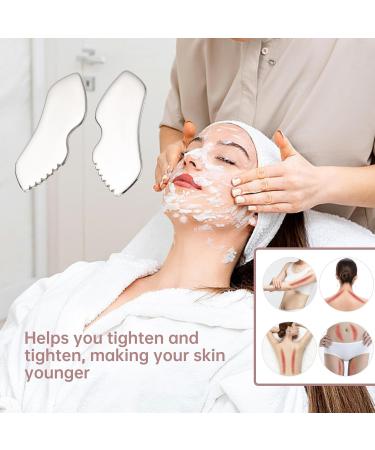 Upgrade Your Beauty Routine with Stainless Steel Gua Sha Facial Tools for Tight Skin Massage - Shop Now! - Buy Online on GoSupps.com