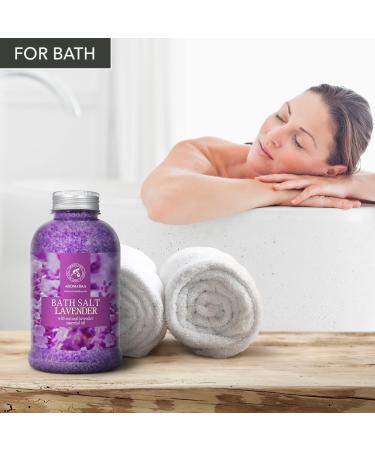 Natural Lavender Bathing Salt - 600g Sea Salt with Essential Oil for Relaxation Stress Relief and Spa Wellness - Best Sleep & Body Care - Buy Online on GoSupps.com