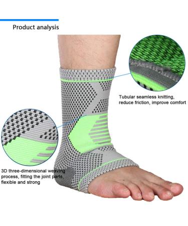 Premium Ankle Brace Compression Sleeve for Sprain & Arthritis Relief | Support for Plantar Fasciitis & Swelling | Elastic Ankle Wrap - 1 Pair (S - Buy Online on GoSupps.com