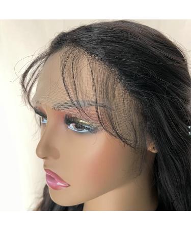 SOKU 18 Body Wave Synthetic Lace Front Wig Dark Brown - Pre Plucked T Part with Baby Hair, HD Transparent Lace - Women's Natural Wave Wigs - Buy Online on GoSupps.com