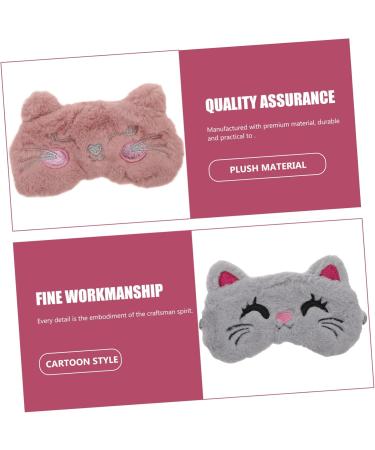 FOMIYES 4 Pcs Adjustable Satin Sleep Masks - Cute Animal Eye Blindfolds for Kids - Plush Bunny Design for Comfortable Sleep - Buy Online on GoSupps.com