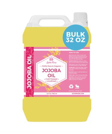 Leven Rose Jojoba Oil 32 oz - Bulk Wholesale for Soap, Skin, Hair, Nails - 32 Fl Oz (1 Pack) - Buy Online on GoSupps.com