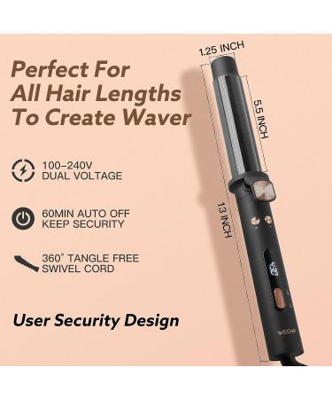 Automatic Hair Curler by WeChip | 1.25 Inch Rotating Curling Iron for Long & Short Hair | LED Display, Fast Heat-Up | 430 F Tourmaline Ceramic Barrel - Buy Online on GoSupps.com