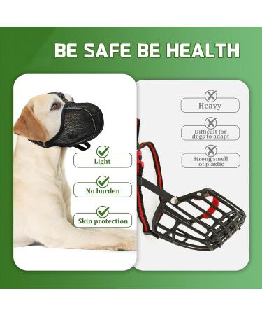 Breathable Muzzle for Large Dogs | Adjustable Reflective Dog Basket | Prevent Biting & Chewing - Buy Online on GoSupps.com
