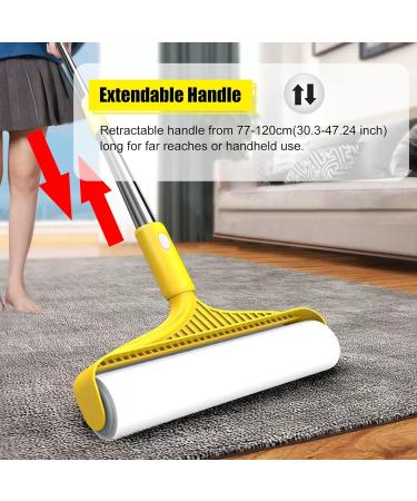 Extra Sticky Long Lint Rollers for Pet Hair - Portable Yellow Lint Remover for Furniture Carpet Curtains | 60 Unique Sheets - Ideal for Home & Office Cleaning - Buy Online on GoSupps.com