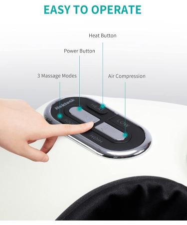 Nekteck Shiatsu Foot Massager Machine with Soothing Heat  Deep Kneading Therapy  Air Compression  Improve Blood Circulation and Foot Wellness Relax for Home or Office Use(Beige) C-beige - Buy Online on GoSupps.com