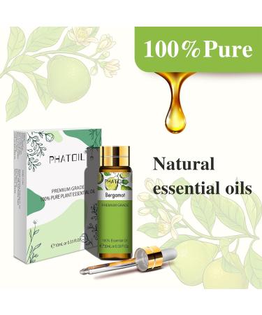 PHATOIL Bergamot Essential Oil 10ML - Undiluted and Cruelty-Free Pure Bergamot Oil - Essential Oils for Diffusers for Home Bergamot 10.00 ml (Pack of 1) - Buy Online on GoSupps.com