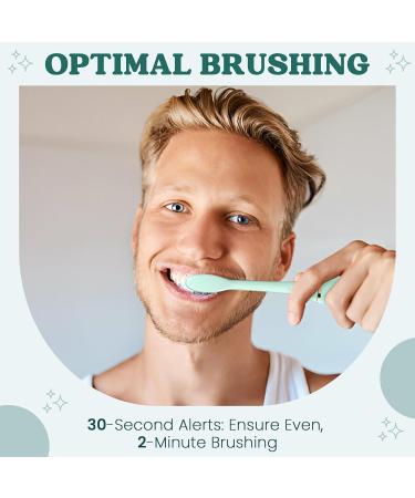 Sonic Electric Toothbrush - Portable with Timer 5 Modes & 3 Intensity Levels | Long-Lasting 90-Day Battery | Ideal for Adults - Cyan - Buy Online on GoSupps.com